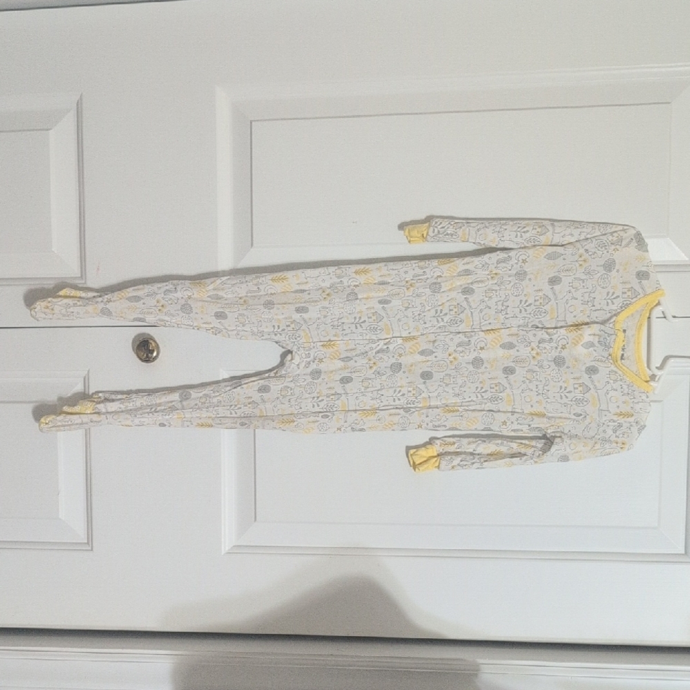 Magnetic Me Yellow and Gray Baby Onesie